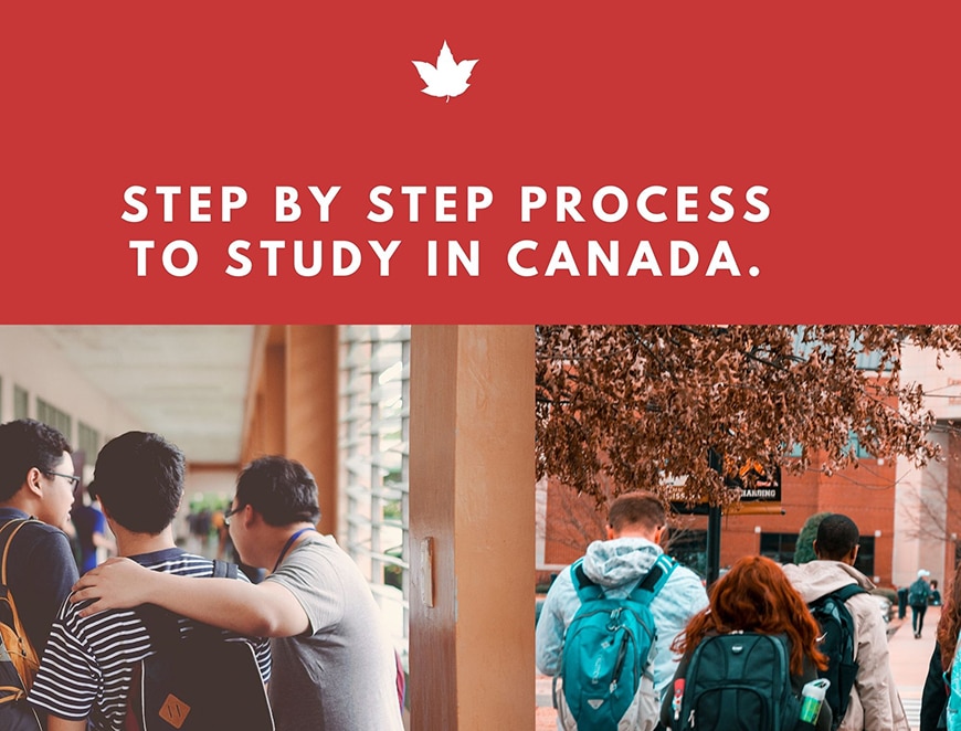 Step by Step Process to Study in Canada.